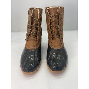 Sporto women's brown winter boots size 5 pre-owned leather - Faux fur